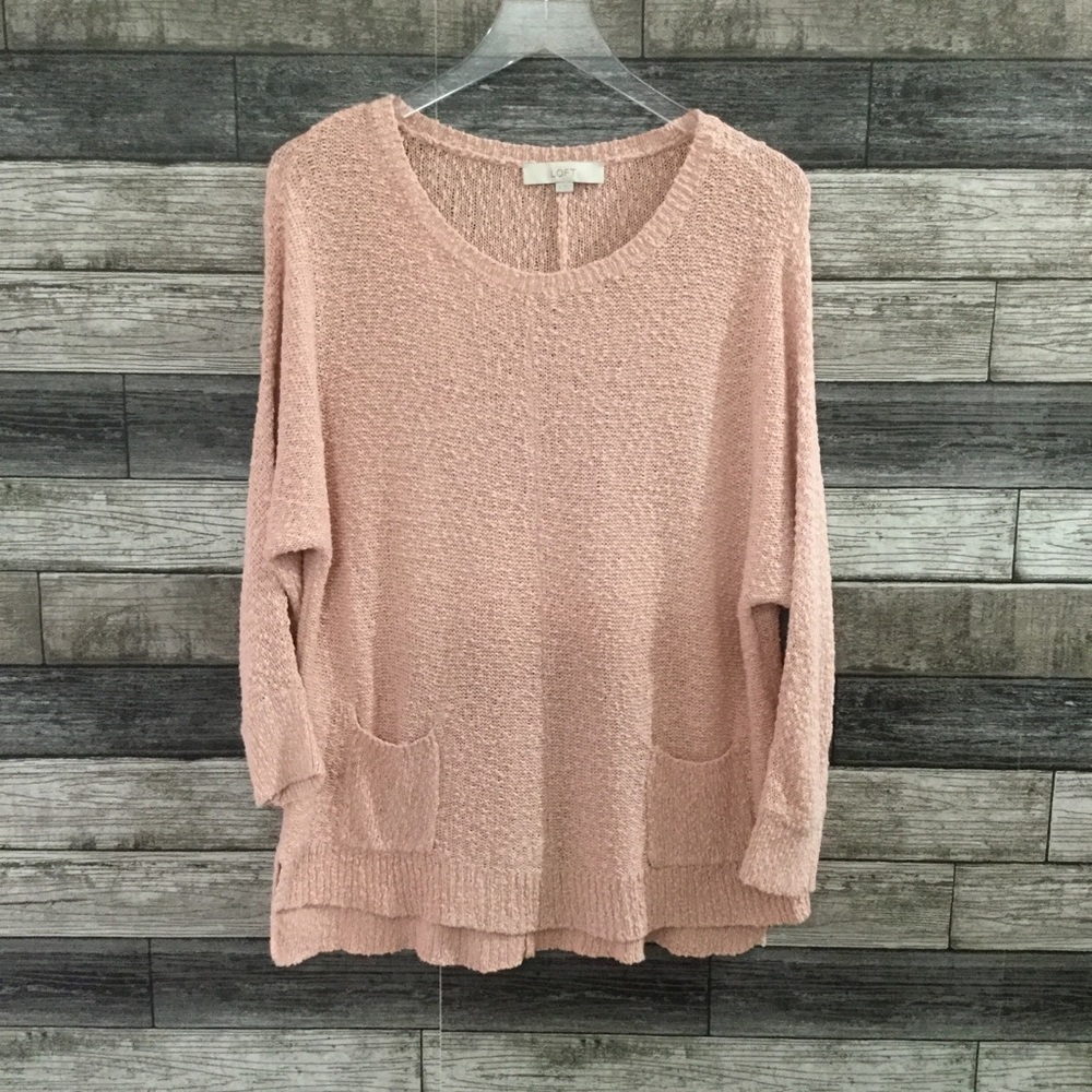 Loft lightweight peach sweater XL